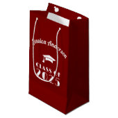 オリジナル マロンとホワイトの卒業式 スモールペーパーバッグ (正面アングル)