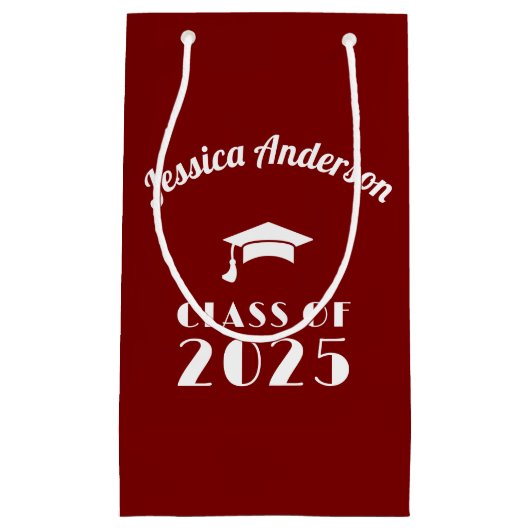 オリジナル マロンとホワイトの卒業式 スモールペーパーバッグ (正面)