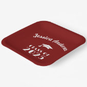 オリジナル マロンとホワイトの卒業式 ペーパープレート (傾斜あり)