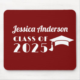 オリジナル マロンとホワイトの卒業式 マウスパッド