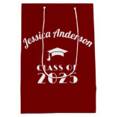 オリジナル マロンとホワイトの卒業式 ミディアムペーパーバッグ (裏面)