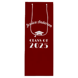 オリジナル マロンとホワイトの卒業式 ワインギフトバッグ