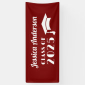 オリジナル マロンとホワイトの卒業式 横断幕 (縦)