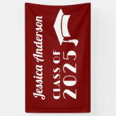 オリジナル マロンとホワイトの卒業 横断幕 (縦)