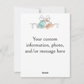 オリジナル ミッドセンチュリー ツリー フラット ホリデー カード (裏面)