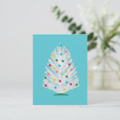 オリジナル ミッドセンチュリー ツリー フラット ホリデー カード (スタンド正面)