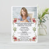 オリジナル ミニマリスト フォト 葬儀 招待状 (スタンド正面)