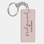 オリジナル ミニマリスト ブライズメイド カスタム ギフト キーホルダー (正面左)