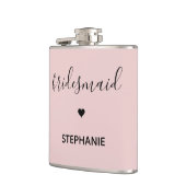 オリジナル ミニマリスト ブライズメイド カスタム ギフト フラスク (左)