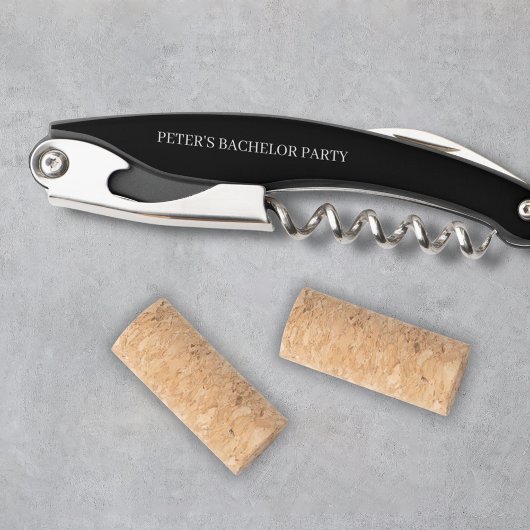 オリジナル ミニマリスト ブラック＆ホワイト 結婚前パーティー ソムリエナイフ