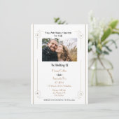 オリジナル ミニマル フォト 招待状 (スタンド正面)