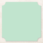 オリジナル ミントグリーンペーパコースター ペーパーコースター (正面)