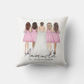 オリジナル メイド オブ オナー カスタム ネーム ギフト クッション (裏面)