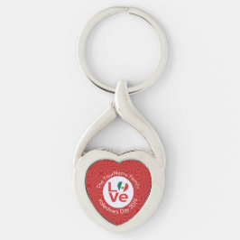 オリジナル メキシコ 赤 LOVE 旗 キーホルダー