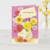 オリジナル メッセージ フラワーベクター ヴィンテージ どんなシーンにも使える カード (黄色い花)