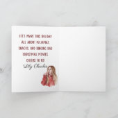 オリジナル メリークリスマス かわいい女の子 友達へのプレゼント シーズンカード (内部)