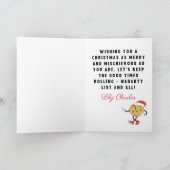 オリジナル メリークリスマス イタズラ猫 友達へのプレゼント シーズンカード (内部)