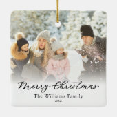 オリジナル メリークリスマス 2枚 写真入り セラミックオーナメント (裏面)