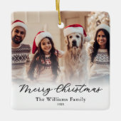 オリジナル メリークリスマス 2枚 写真入り セラミックオーナメント (正面)