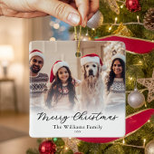 オリジナル メリークリスマス 2枚 写真入り セラミックオーナメント