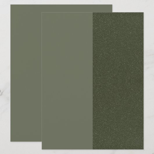 オリジナル モスグリーン スプリット テクスチャー 招待状 (正面/裏面)