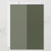オリジナル モスグリーン スプリット テクスチャー 招待状 (正面)