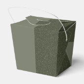 オリジナル モスグリーン スペックルド テイクアウト おもてなし ギフト ボックス (裏面サイド)