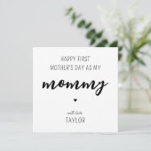 オリジナル モダンでエレガントな初めての母の日カード カード (スタンド正面)