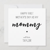 オリジナル モダンでエレガントな初めての母の日カード カード (正面)