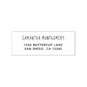 オリジナル モダン スクリプト 返送先住所 ラバースタンプ (インプリント)