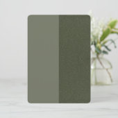 オリジナル モダン スプリット セーブ・ザ・デート – モス テクスチャ (スタンド正面)