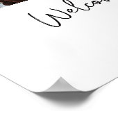 オリジナル モダン フォト ウェディング レセプション ウェルカム ポスター (角)