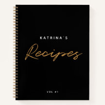 オリジナル モダン ブラック ゴールド ミニマル スクリプト レシピ