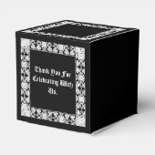 オリジナル モダン ブラック&ホワイト レース モノグラム フェイバーボックス (裏面サイド)