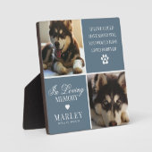 オリジナル モダン ペットメモリアル フォト フォトプラーク (正面)