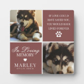 オリジナル モダン ペット メモリアル フォト フォトプラーク (正面)