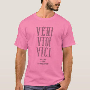オリジナル モチベーション 名言 ヴェニ ヴィディ ヴィシ メンズ Tシャツ