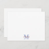 オリジナル モノグラム カスタム ネーム 男の子 ノートカード (正面/裏面)