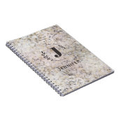 オリジナル モノグラム マーブル カレッジルール ノートブック (右側)