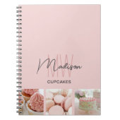 オリジナル モノグラム ロゴ フォト ベーカリー ピンク ノートブック (正面)