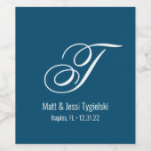 オリジナル モノグラム ワインボトルラベル ワインラベル (シングルラベル)