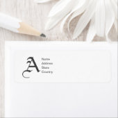 オリジナル モノグラム 返送先ラベルをパーソナライズする ラベル (インサイチュ)