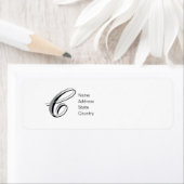 オリジナル モノグラム C スクリプト 返送先ラベル ラベル (インサイチュ)