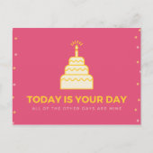 オリジナル - ユニークな名言ケーキ ポストカード (正面)