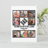 オリジナル ユニーク 父の日 面白い ダッド ギフト 8枚 写真 コラージュ シーズンカード (スタンド正面)