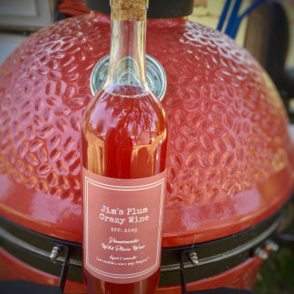 オリジナル ユニーク 自家製野生の梅 ワインラベル