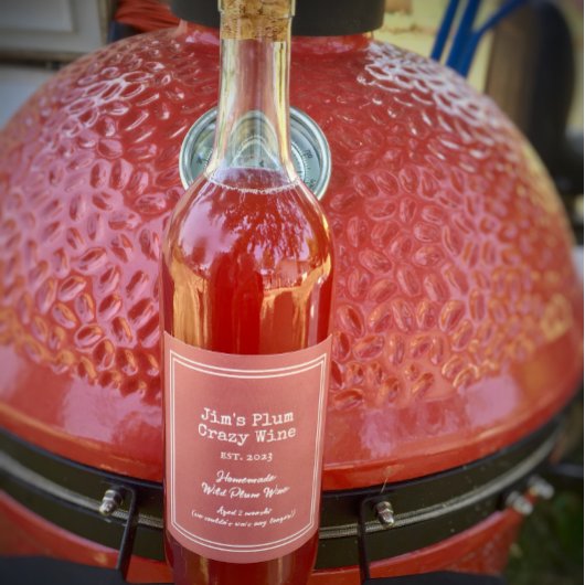 オリジナル ユニーク 自家製 ワイルド プラム  ワインラベル