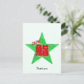 オリジナル ユニーク 面白い 寿司 日本の書道 ポストカード (スタンド正面)