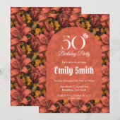 オリジナル ユリのチャーム 屋外 誕生日 招待状 (正面/裏面)