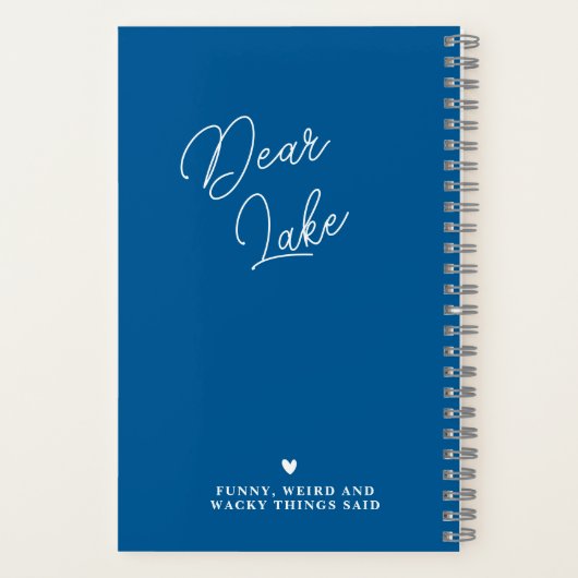 オリジナル ユーモア ファミリー名言日記 ノートブック (裏面)